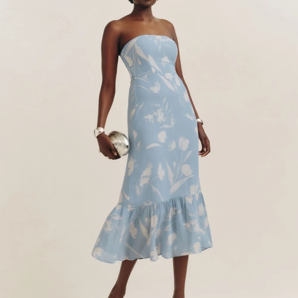 Reformation Arta Strapless Dress, size 6